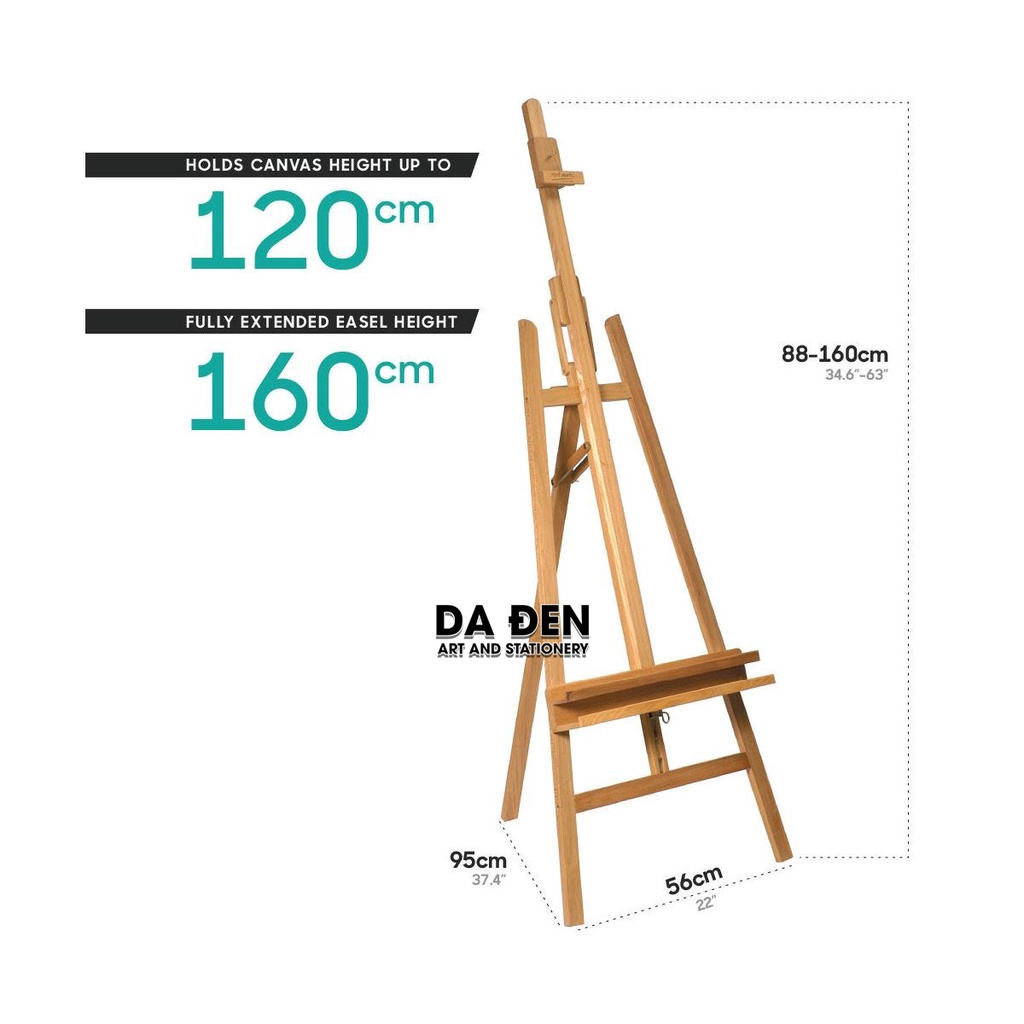 [DA ĐEN] Giá Vẽ Gỗ Sồi Mont Marte MEA0004 (Loại To)