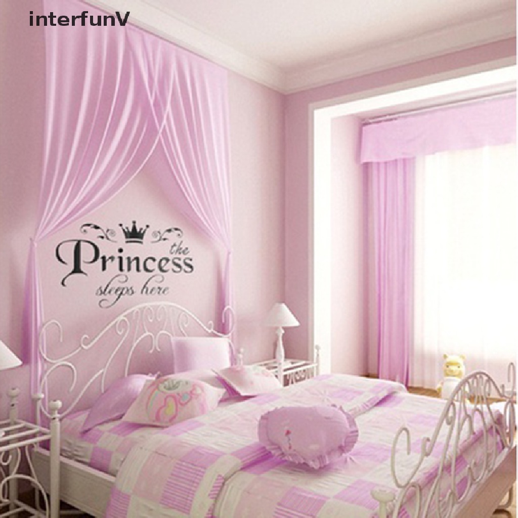 Miếng Dán Tường vinyl In Chữ princess sleeps Trang Trí Phòng Ngủ / Ký Túc Xá diy