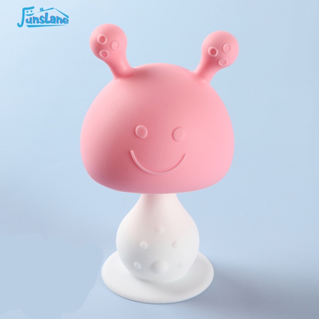 Miếng ngậm mọc răng FUNSLANE bằng silicon hình nấm ngộ nghĩnh cho bé