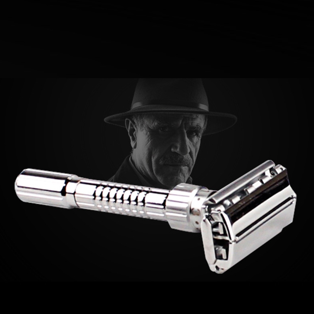 [Hàng mới về] Đồ Cạo Râu Hai Lưỡi Chuyên Nghiệp An Toàn Có Thể Tùy Chỉnh Với Hộp Đựng Bằng Hợp Kim Kẽm Bền Bỉ Tiện Lợi