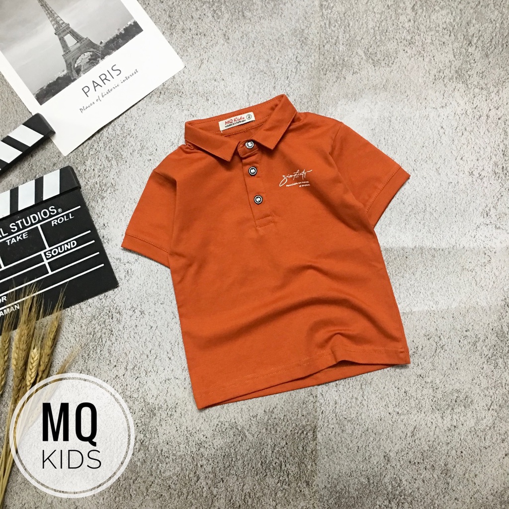 Áo polo VNXK áo thun bé trai size đại 21- 40kg chất cotton