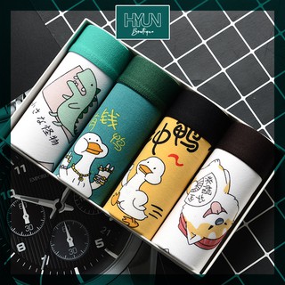 Hộp 4 Quần Sịp Xì Nam Cao Cấp Co Giãn 4 Chiều Hyun Boutique siêu mềm mịn, siêu thoáng mát