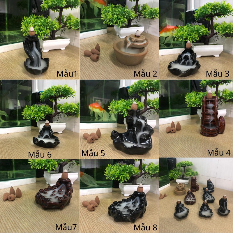 Thác khói trầm hương NHIỀU MẪU tặng 10 nụ trầm | BigBuy360 - bigbuy360.vn
