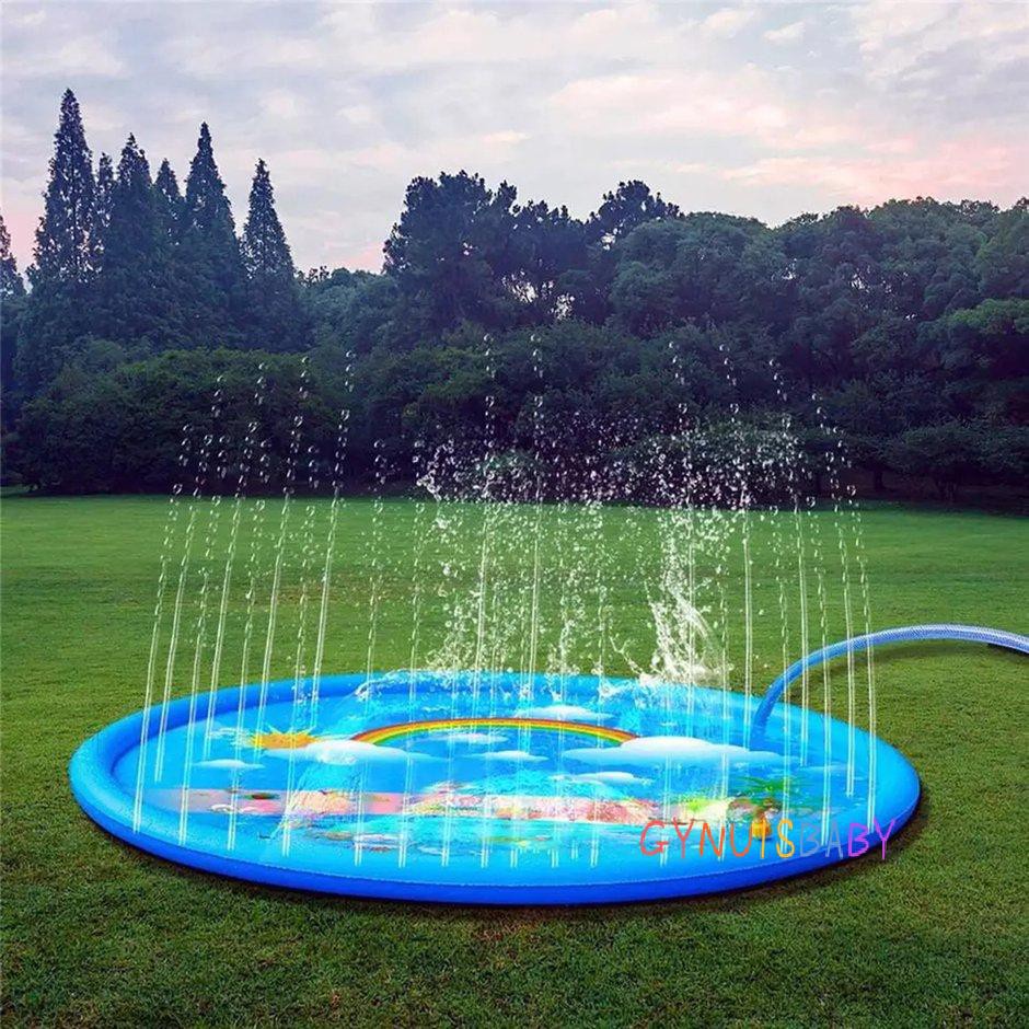 【GYB】Water Fountain Mat Rainbow Ocean Animal Fountain Pool Splash Pad Paddling Pool