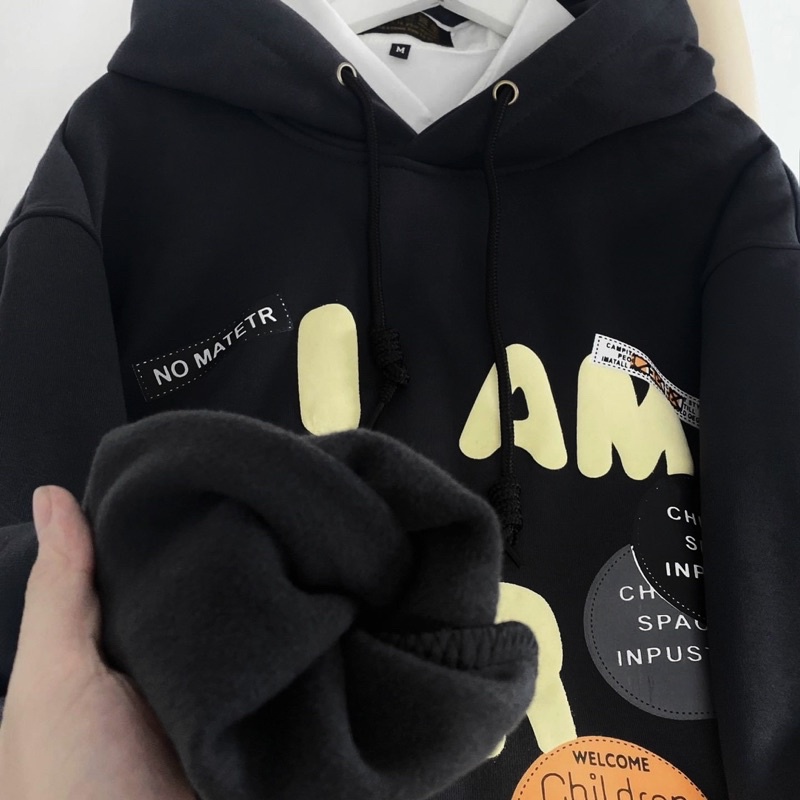 [Mã SKAMFSW175 giảm 10K đơn 50K] [sẵn] Áo Hoodie Form Rộng I AM YOUR PQK [nam nữ mặc ]