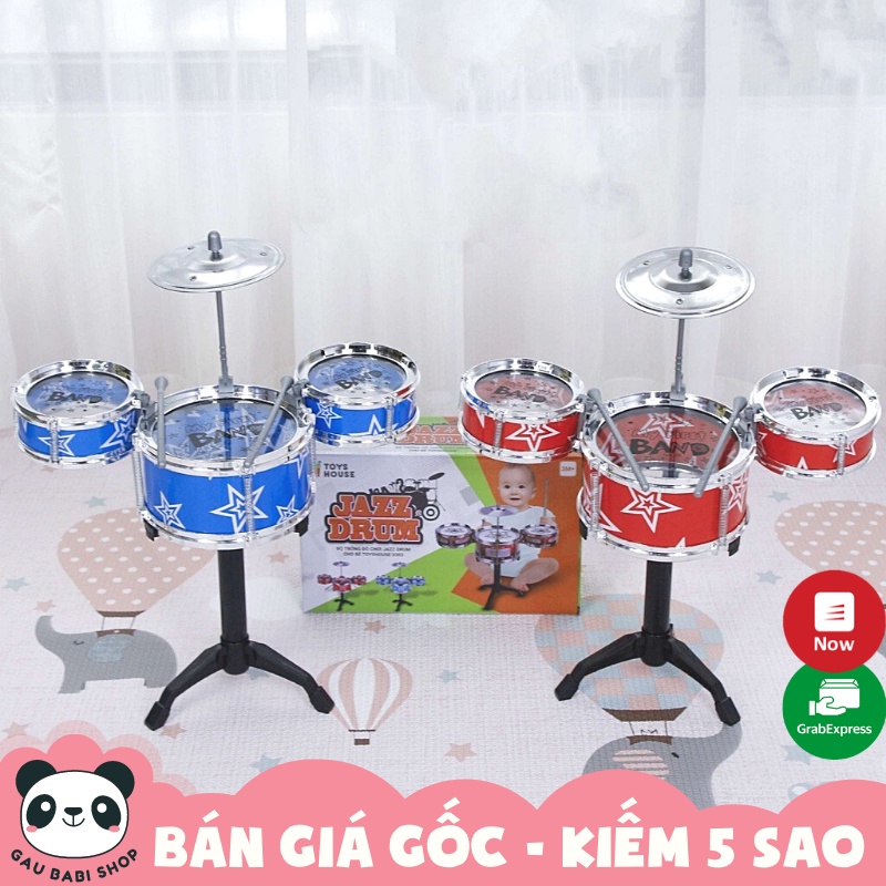 Đồ chơi hướng nghiệp bộ trống Jazz Drum Toys house nhạc cụ, âm nhạc cho bé