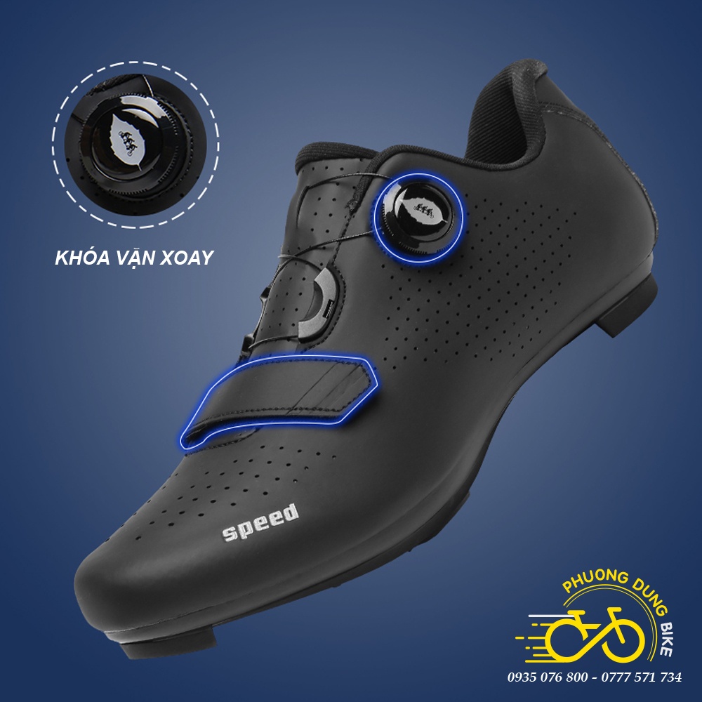 Giày can đi xe đạp thể thao Road, MTB SPEED - 1 Khóa Vặn