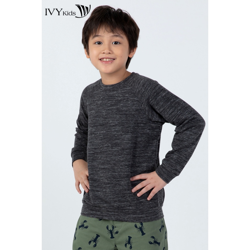 Áo thun tay dài bé trai IVY moda MS 58K1382