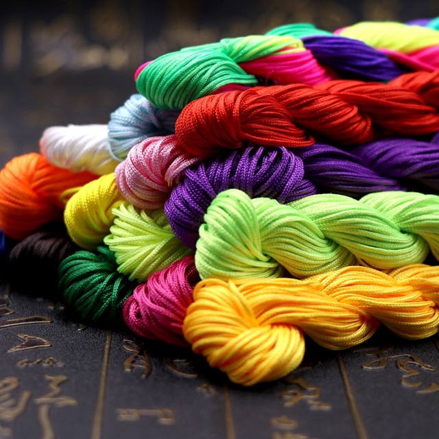 SIÊU RẺ  Dây đan vòng handmade DIY 0,8mm, 22 màu - Hàng loại 1 dây dày đẹp PH138