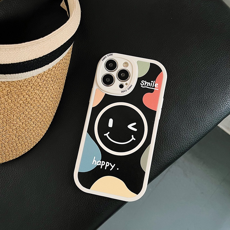 Ốp Điện Thoại TPU silicone Họa Tiết Mặt Cười Cho iphone 7 8 plus 11 12 13 pro max mini XR XS