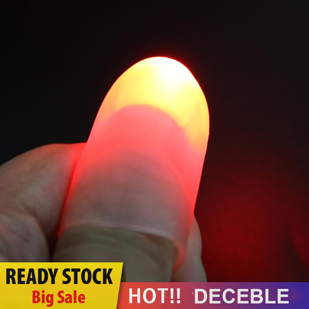 Pop It Fidget Đồ chơi 2pcs Magic Trick LED Finger Lamp Thumbs Light Halloween Đồ chơi Party Tool