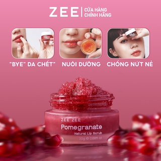 [QUÀ TẶNG] Tẩy da chết môi lựu đỏ ZEE ZEE giúp môi căng mọng mịn màng 20g