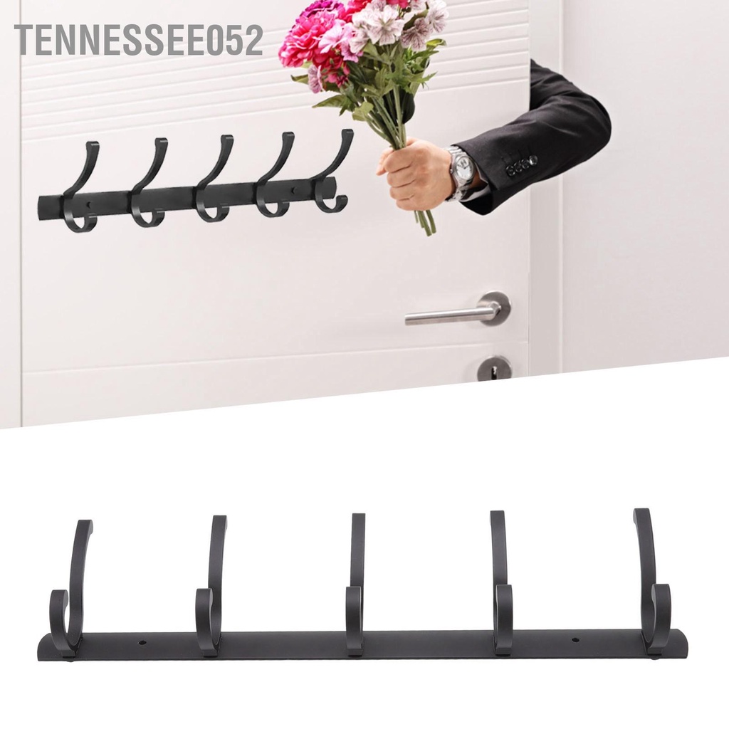 Tennessee052 Móc treo cửa Màu đen tối giản hiện đại 5 tường Phòng tắm bằng nhôm dày Cửa hàng áo