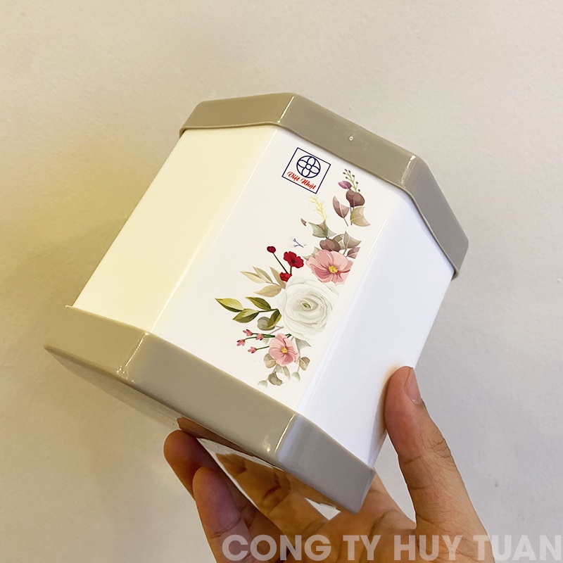 Hộp đựng khăn giấy, giấy ăn hình bát giác Việt Nhật 2731 (HBG02)