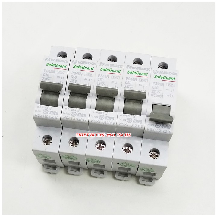 Cầu dao tự động Vanlock - Sino 1P 20A - 63A Dòng cắt 4,5kA Chính hãng