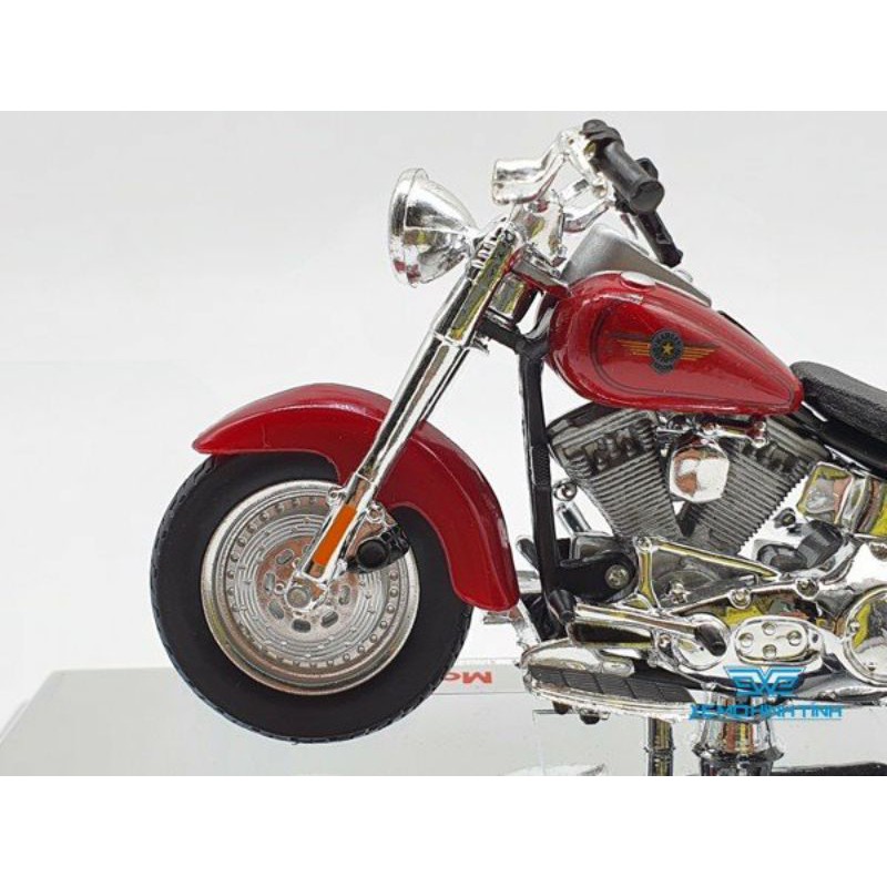 XE MÔ HÌNH HARLEY DAVIDSON 2004 FLSTFI Fat Boy 1:18 MAISTO (ĐỎ)