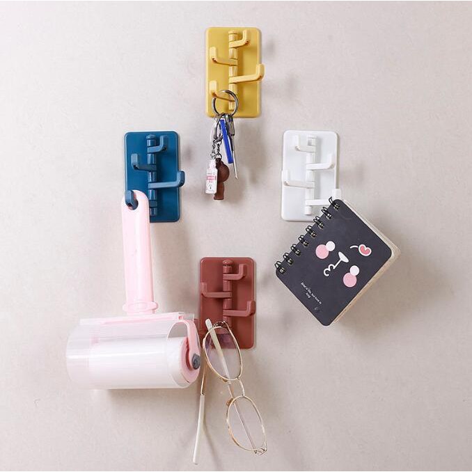 móc treo đồ 4 nhánh dán tường