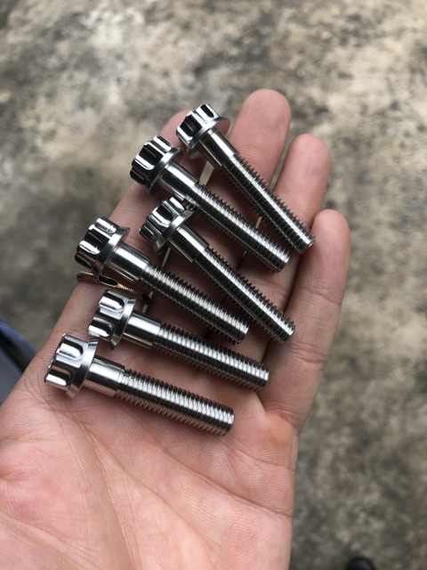 Ốc inox 8li25  - 8li3 - 8li4  CNC - dành cho nhiều loại xe.