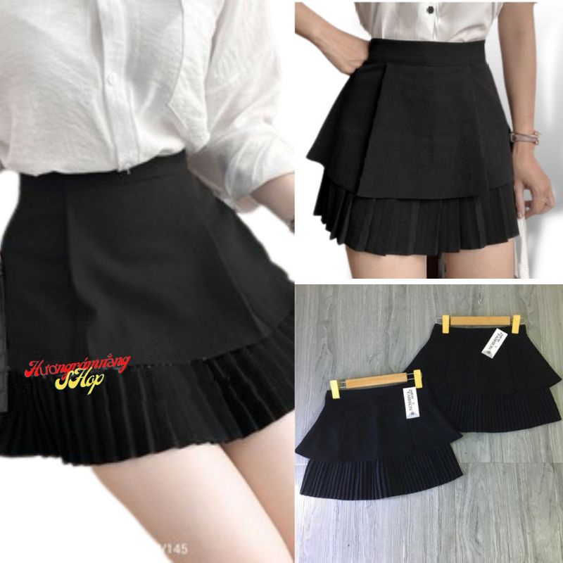 )HOT🌿HOT🌿HOT(Chân váy hai tầng xoè kéo khoá có quần bên trong đủ size SML 🌿 | BigBuy360 - bigbuy360.vn