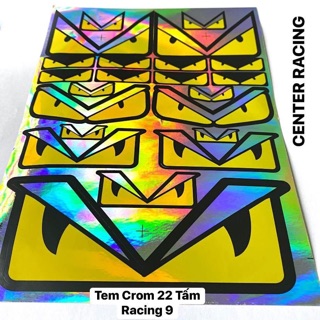 [ Bộ 22 Tem Crom  ] Bộ 22 Tem Mắt Fendi - Tem Logo , Tem  Dán, Team Dán Xe Máy , Decal Xe Máy, Hình Dán Sticker RACING 9