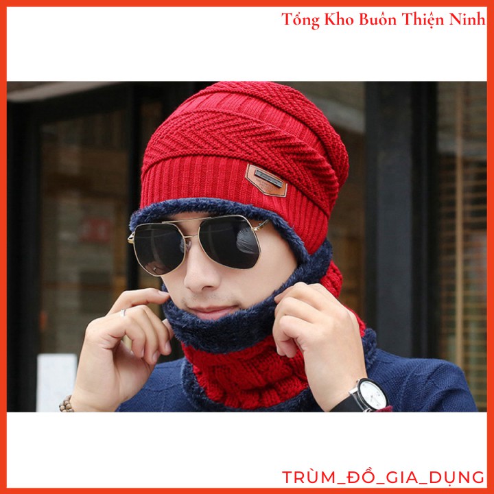 MŨ LEN NAM NỮ KÈM KHĂN CỔ HÀN QUỐC CAO CẤP HÀNG HÓT