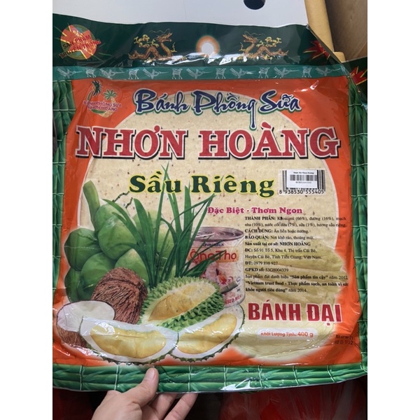 bánh tráng sữa Nhơn Hoàng vị sầu riêng giá 35k!