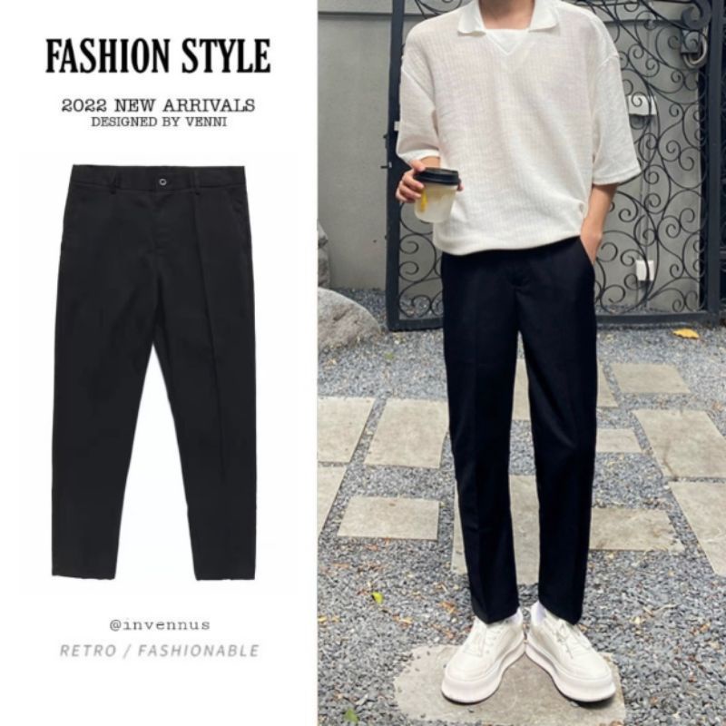 Quần baggy nam MANTINI quần tây ống côn vải hàn cao cấp | designed by VENNI