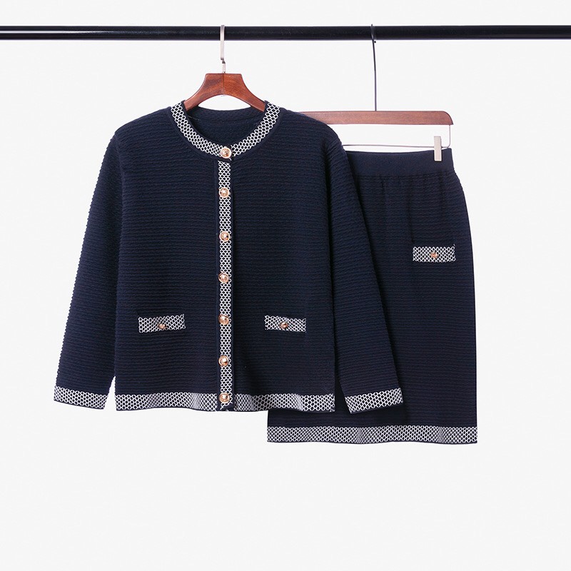 BL9750 - Set áo và chân váy len thu đông hàng nhập