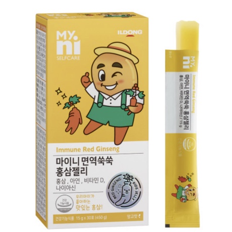 Hộp 30 viên sâm đỏ thạch nhân sâm và vitamin D Niacin cho trẻ em 15g