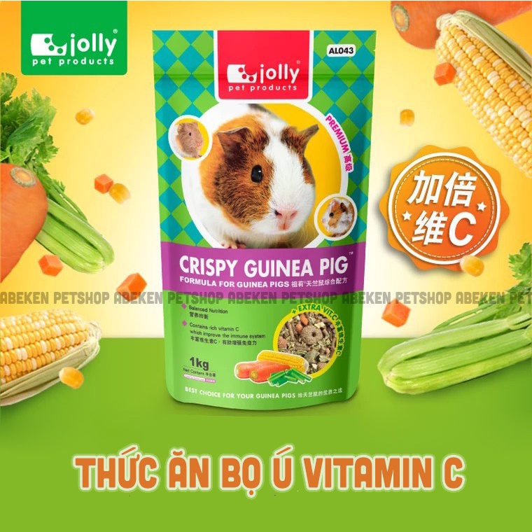 Cỏ nén Crispy Guineapig cho bọ ú 1kg bổ sung Vitamin C