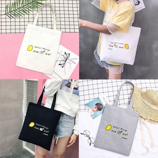 Túi tote vải canvas loại xịn dày dặn có khóa kéo họa tiết quả xoài mango xinh xắn !