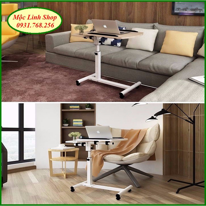 Bàn học 1 chân T01 có bánh xe 60x40