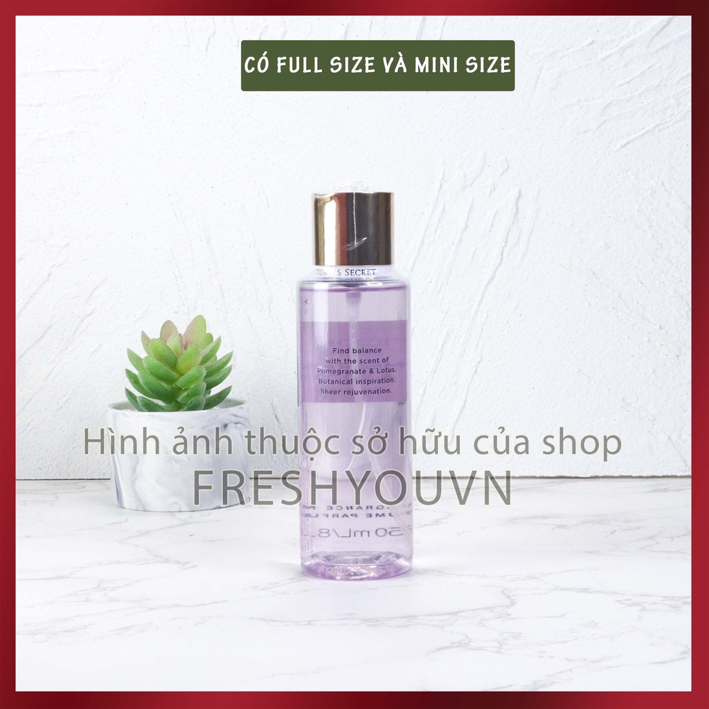 Pomegranate & Lotus - Xịt thơm toàn thân body mist khác Victoria's Secret - Trái cây  -  Natural Beauty