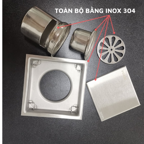 [NGĂN MUI THOÁT NƯỚC NHANH]Thoát sàn ngăn mùi chống hôi âm nền gạch sang trọng inox 304