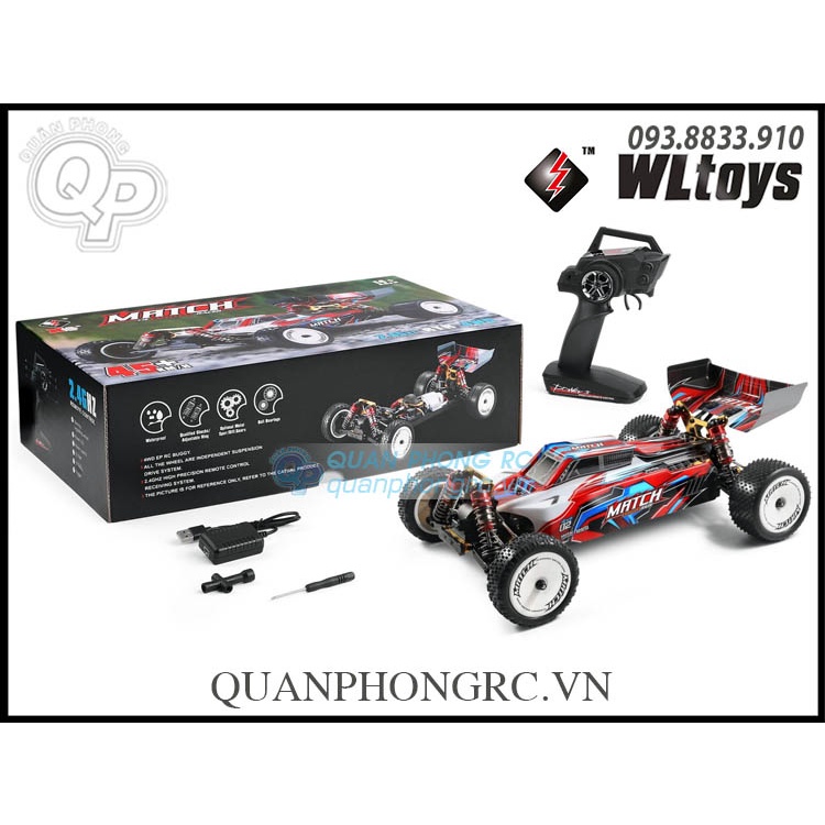 Xe điều khển WLtoys 104001 1/10 2.4G 4WD High Speed Racing RC Buggy Car