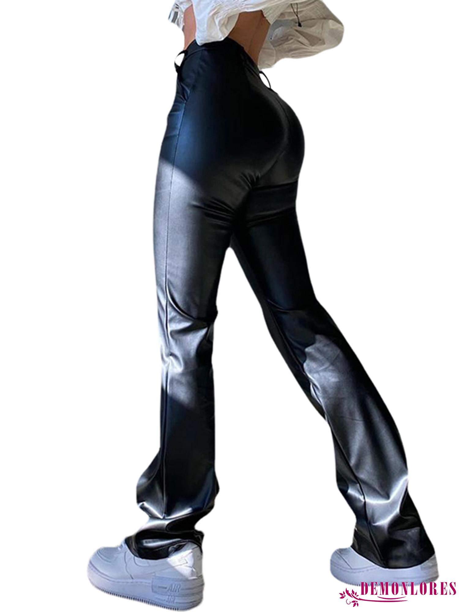 Quần Da Pu Ống Rộng Thời Trang Dành Cho Nữ | BigBuy360 - bigbuy360.vn