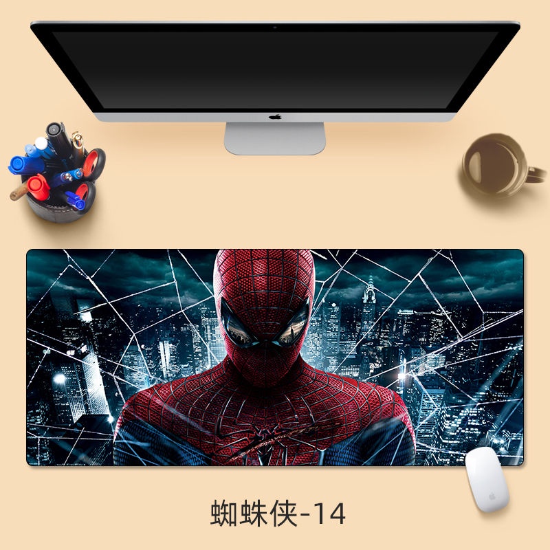 Tấm Lót Chuột Và Bàn Phím Máy Tính 700x300 In Hình Người Nhện anime Sáng Tạo