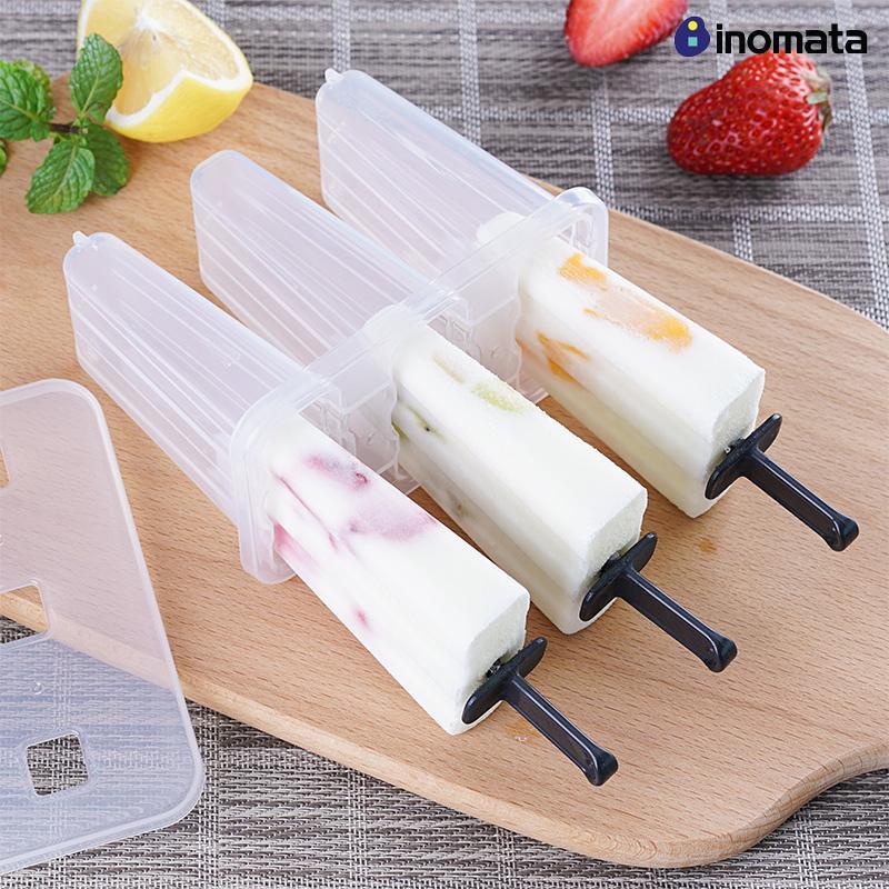 [Hỏa Tốc HN] Khuôn làm kem 3 chiếc nhựa trong INOMATA Nội địa Nhật Bản