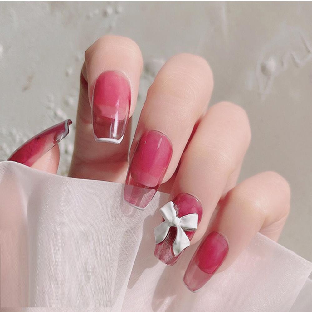 Khuôn Silicone Trong Suốt Họa Tiết Ruy Băng 3D Chuyên Dụng Cho Trang Trí Móng Nghệ Thuật DIY