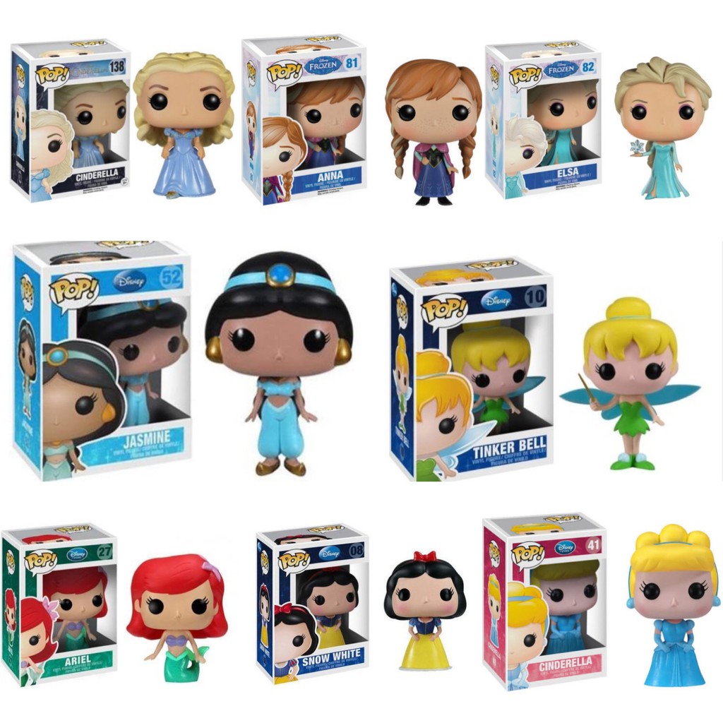 Funko POP Set 8 Mô Hình Búp Bê Công Chúa Lọ Lem / Đèn Thần Aladdin / Người Đẹp Và Quái Vật Trong Phim Người Đẹp Và Quái Vật Disney