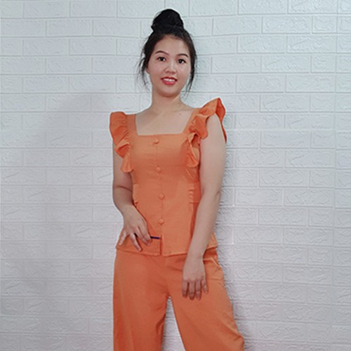 Đồ bộ đũi xướt quần dài form ống rộng FREESIZE dưới 60kg, che khuyết điểm, tôn dáng, vải thoáng mát, mềm mại - Anquachi | BigBuy360 - bigbuy360.vn