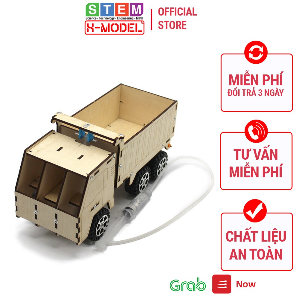 Xe ô tô đổ ben đồ chơi gỗ lắp ráp STEM trí tuệ cho bé ST48, Đồ chơi tự làm DIY X-MODEL| Giáo dục STEM, STEAM