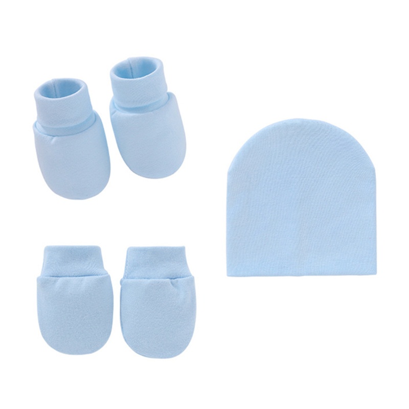 Đôi Găng Tay Cotton Mềm Mại Màu Trơn Dễ Thương Cho Bé