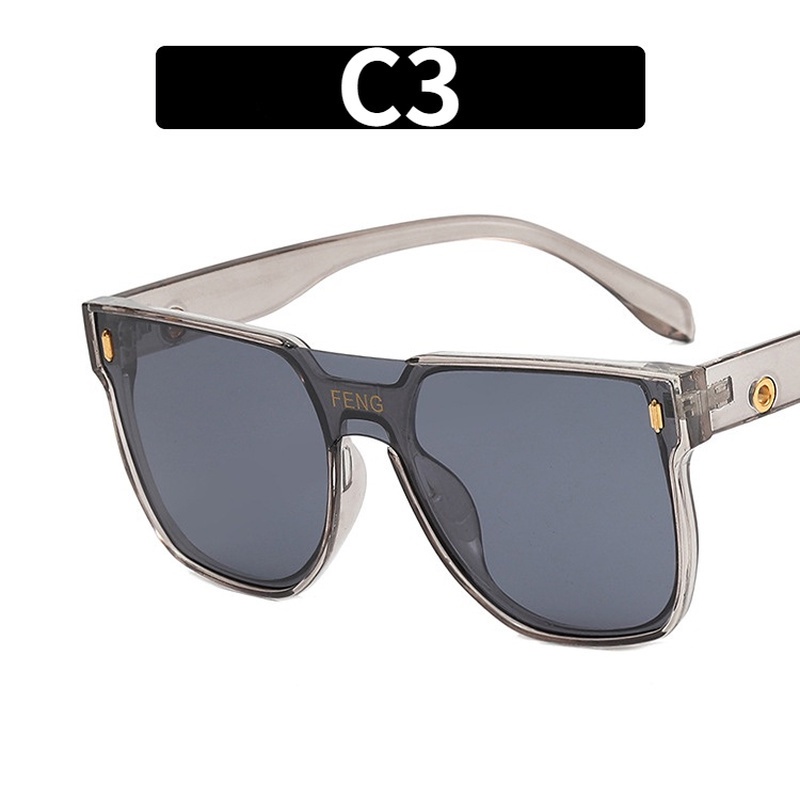 Kính Mát Gọng Vuông Cỡ Lớn Chống Tia UV Phong Cách One Piece Thời Trang Cho Nam Và Nữ