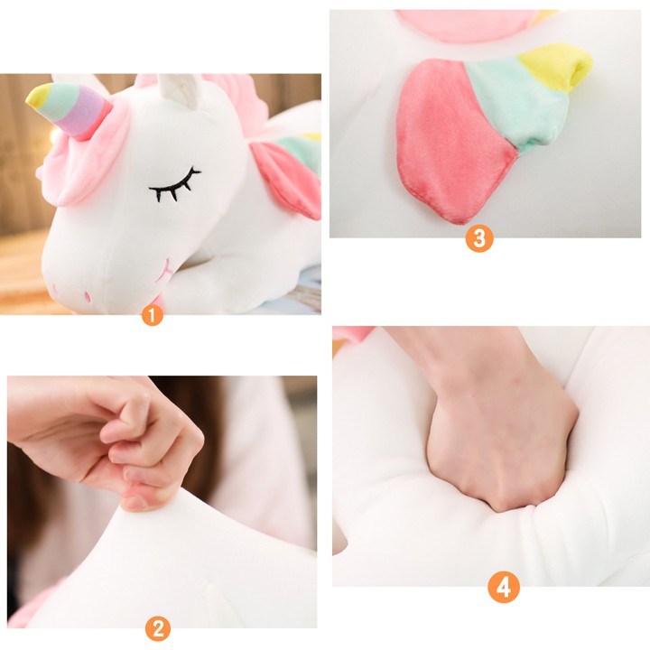 Gấu bông hình kỳ lân đáng yêu thú nhồi bông unicorn ngựa 1 sừng làm quà tặng siêu cưng (50cm)