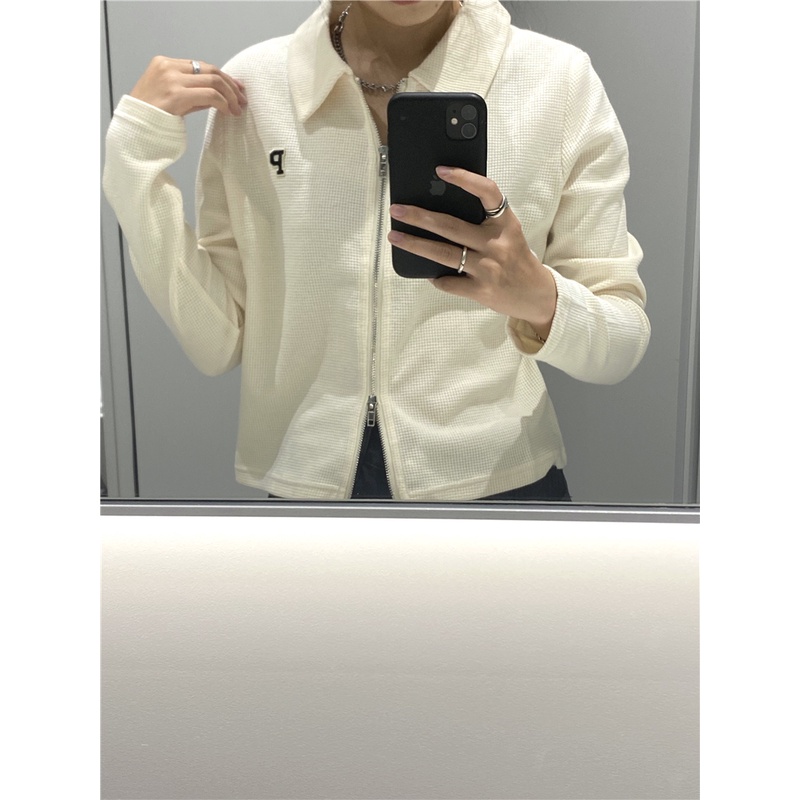 Áo Sơ Mi Tay Dài Có Khóa Kéo Đôi Thời Trang Mùa Thu Cho Nữ