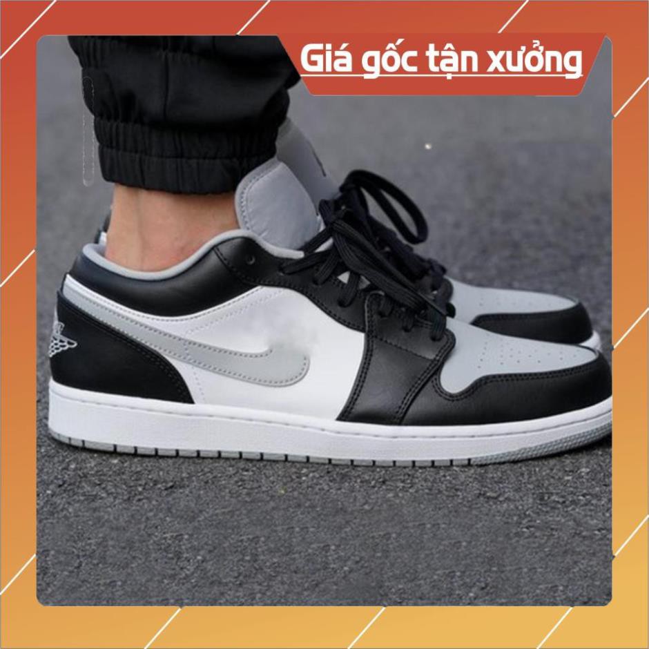 [FreeShip+ Hàng Xịn] Giày Jordan 1 Low Shadow Smoke Grey 1:1 Nam Nữ - Giày JD1 Bóng Rổ Thấp Trắng Xám Đen