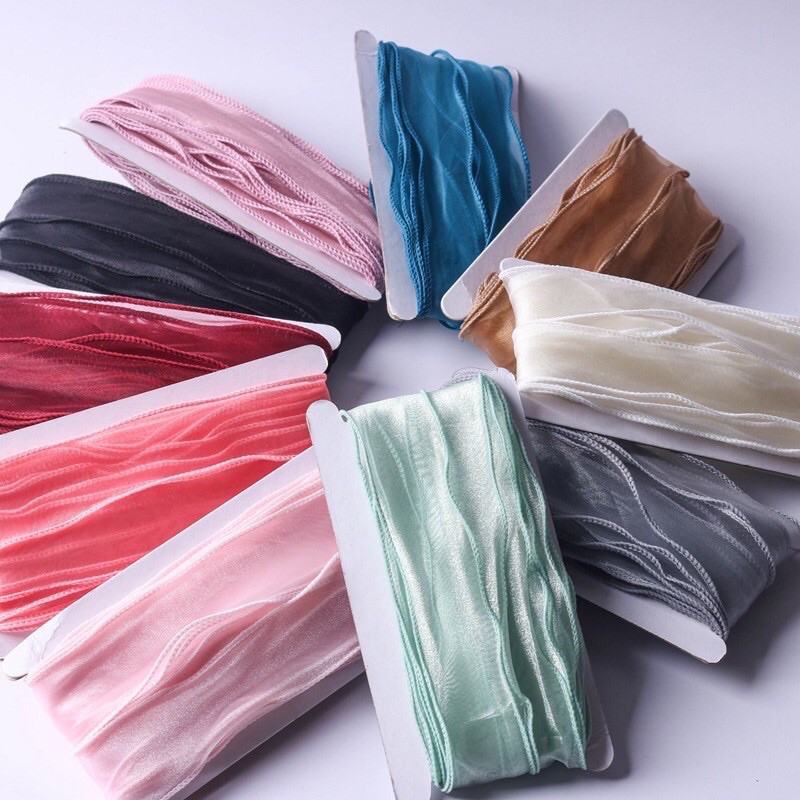 Ruy băng voan viền bánh bèo 6cm