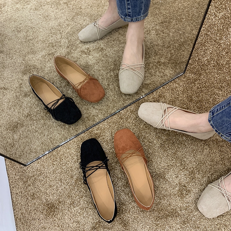 [ Mã 66CBSALE giảm 30K đơn 200K] Giày Búp Bê Nữ Gót Thấp Thời Trang Hàn | BigBuy360 - bigbuy360.vn