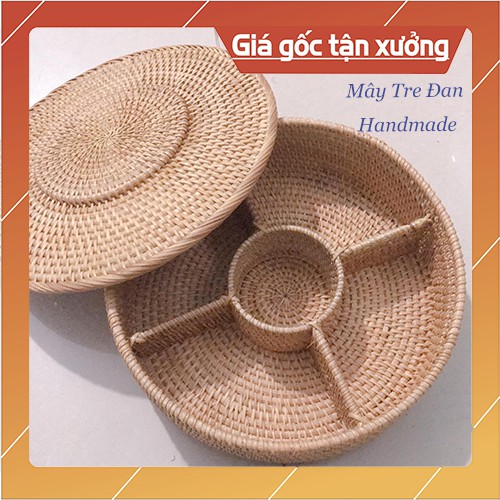 Hộp Đựng Bánh Kẹo , Mây Tre Đan , Handmade